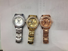 2015 new fashion hot sale simple and elegant women’s diamond rose gold alloy steel quartz casual watch