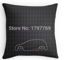 Funny GTI Tartan (two sides) Pillow Cases for 12 ”14”16”18” 20”24” inch free shipping