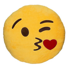 2016 Горячие Продажа Мягкая Emoji Круглый Смайлик Фаршированные Плюшевые Игрушки Подушки Куклы Милые Подушки Автомобиль Талии