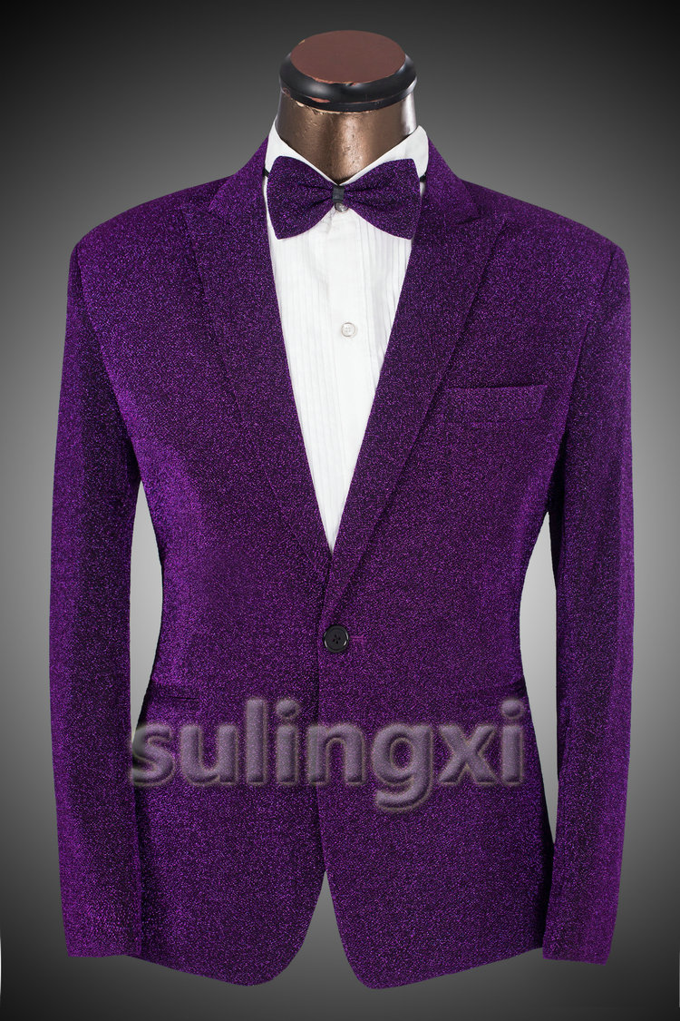 New Men Suits Casual Brand Mens Slim Fit Purple Suit Jacket 2015 Spring Fashion Prom Mens