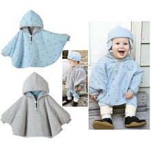 Children’s Clothing Baby Coats Hooded Cloak Cape Padding Outwear Unisex Drop-shoulder Kids Clothes for Little Girls Boys KBS210