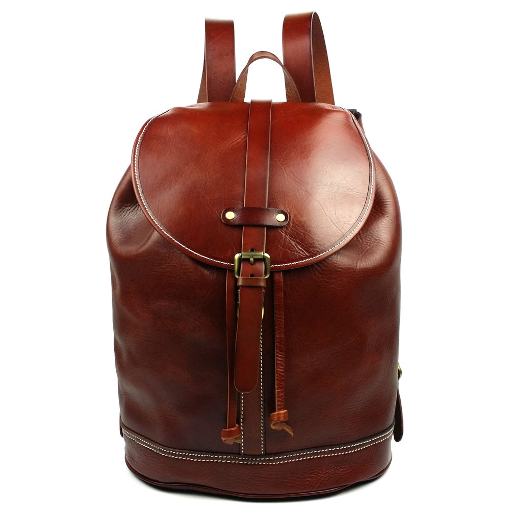 High Quality Brand Vintage Fashion Casual 100% Genuine Leather Cowhide Men Travel Backpack Backpacks Shoulder Bag Bags For Man
