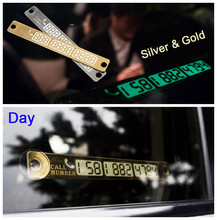 Car Luminous Phone Number Parking Card For Opel Astra H G J Insignia Mokka Toyota Avensis Rav4 Ford Focus 2 3 Fiesta Accessories
