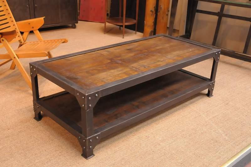 Mesa de hierro y madera rusticos 3.900,00 en mercado libre