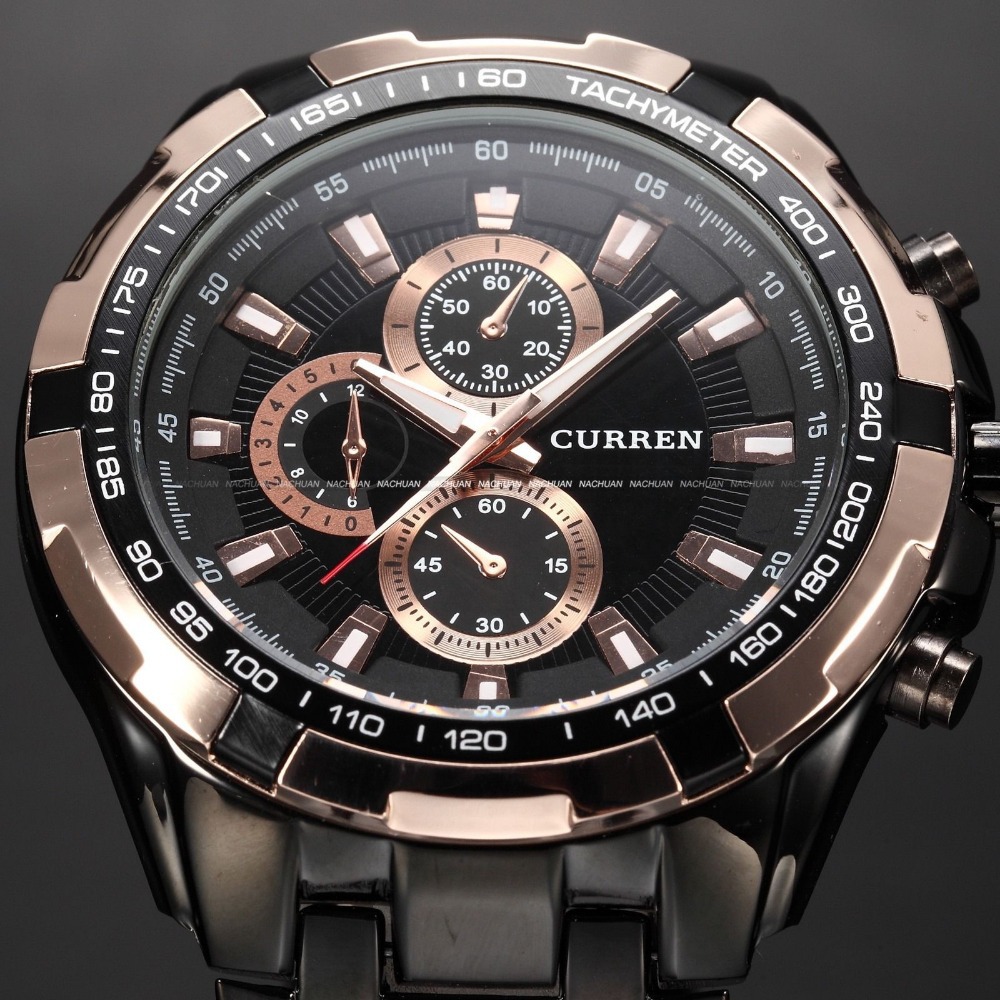 Curren Fashion Watches Stainless Steel Brand Wristwatches Men Fashions