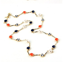 New Design Classic Fashion jewelry Shiny Round Enamel Pendant Long Sweater chain Necklaces Pendant 2014