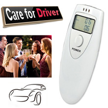 Safe Driving Alcohol Breath Tester White Analyzer Pocket Digital Alcohol Breathalyzer Detector Test Testing With LCD Displayer