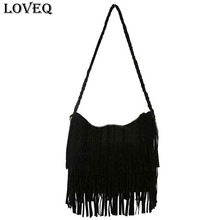 New 2015 Fashion Shoulder Bag Vintage Tassel Cross Body Bag Women Messenger Bags Popular Handbag Handbags