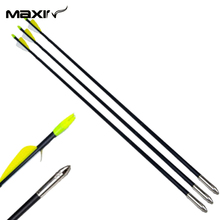 New X3 78 5cm Archery Arrow FRP 6878 Arrows 30 80lbs Fiberglass Yellow White Turkey Feathers