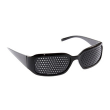 1pc Black Unisex Eyesight Vision Improve Eyeglasses pinhole Glasses Eye Care Exercise plastic Free Shipping