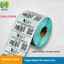 Blank stickers labels 60*40mm*500 sheets thermal printer barcode adhesive paper for price logo and little shipping marks