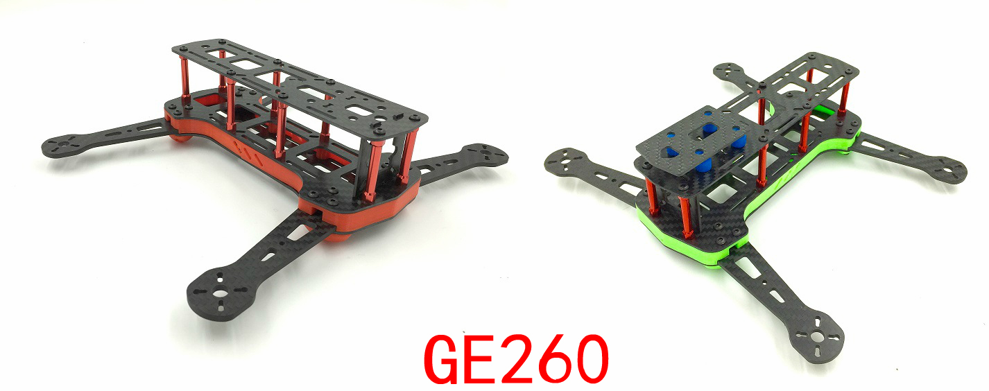 Free Shipping GE260 GE FPV Four axis 3K Carbon Fiber Frame Quadcopter Frame Kit Rack GE