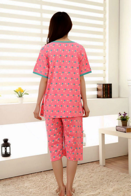 Dual purpose Prenatal and postnatal dress Hello kitty pink colorful dots summer dresses for pregnant chic maternity wear natal 1