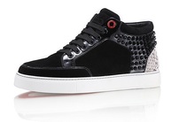 Netherlands brand Latest Fashion casual High Top men Sneakers women rivet shoes Genuine Leather EU 35