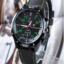 Cool Black Stainless Steel Luxury Sport Analog Quartz Mens Wrist Watch 6 Colors Can Choose