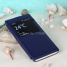 200pcs Fashion Genuine Stylish luxury S-view S view open window Stand Flip leather cover case For Xiaomi 4 4th Mi4 M4 Xiaomi4