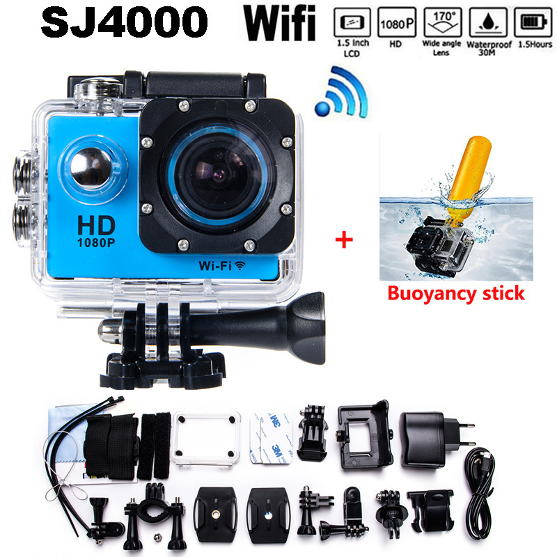 Gift-Buoyancy-stick-Sport-Action-Camera-1080PHD-12MP-SJ4000-WIFI-extreme-Sports-Camara-hero-3-4Cam