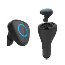 Car Charger Dock Bluetooth Headset Quick Usb Charger for Phone 4.0 2.1A Wireless Headphone Car Earphone Battery Charging SL76