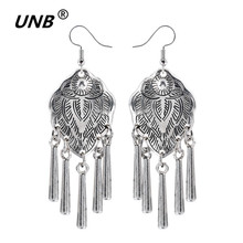 Antique Silver Plated Vintage Alloy Carven Pattern Clasp Dangle Earrings for Women fashion jewelry earrings brand 2016