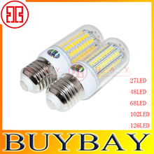 E27 High power 9W 15W 20W 25W 220V/110V SMD2835 led bulb lamp Warm White/ white,27LEDs 48LEDs 68LEDs 102LEDs 2835 Led Corn Bulb