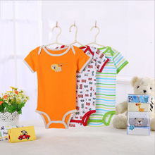 2016 summer one piece baby boy baby girl short sleeve onesie bodysuit infant baby creeper