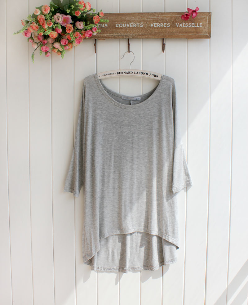 Wholesale 2016 New Women Casual Cotton Sleeve Modal Loose T Shirt Plus