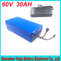 60V 30AH Lithium Battery with 1000W BMS Chargrer E bike Electric Bicycle Scooter 60V 1000w Lithium