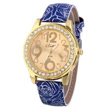 Yoner Relogio Feminino Luxury Brand Women Dress Watches PU Leather Stainless Steel Quartz Watch Diamonds