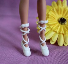 20 par/lote colores mezclados moda muñecas zapatos de Ballet hermosos para 1/6 de la muchacha muñecas de tacón alto tipo Bind zapatos de punta envío gratis