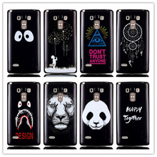 Ultra Thin Lightweight Black Style Cartoon Soft silicone IMD TPU Gel Cover Smartphone Protective Case For LG G4 Stylus S770