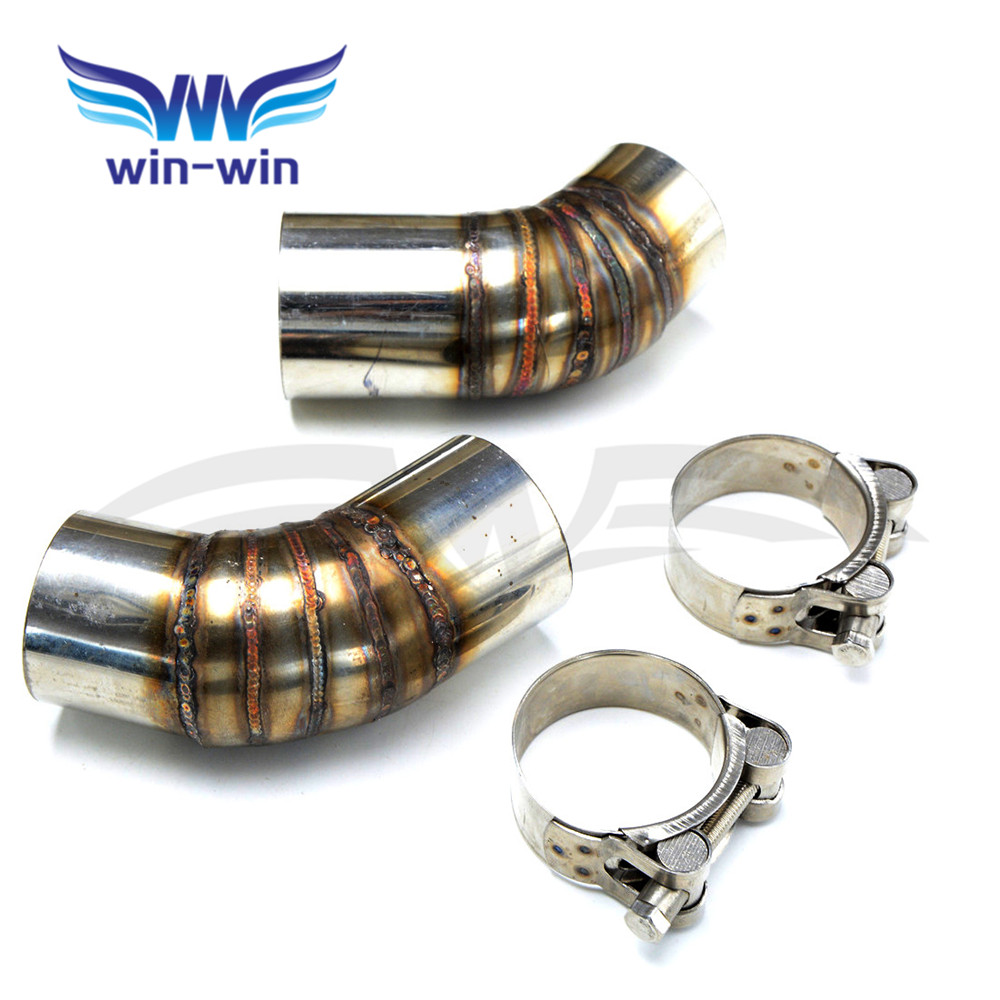high quality  stainless steel  Motorcycle accessories  Motorbike Exhaust Pipe Muffler Middle Pipe  For ducati monster 796 2013