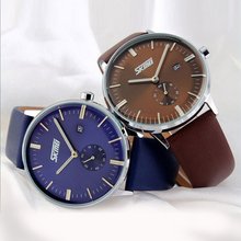 Fashion Luxury Brand Male Watches Men Classic Leather Strap Quartz Waterproof Wristwatch
