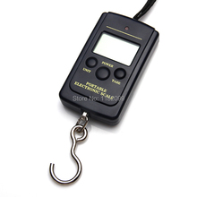 40kg/20g New Digital Handy Luggage Electronic Fishing Portable Black Wide Handle Hook Digital Scale KG LB OZ Scale Free Shipping