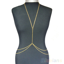 Womens Sexy Fashion Gold Body Belly Waist Chain Bikini Beach Harness Body Jewelry  1FZV