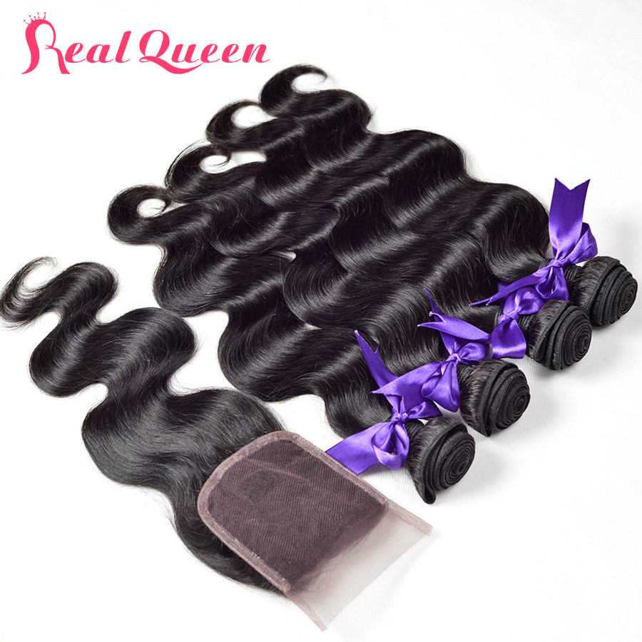 Grade 7a unprocessed virgin hair with closure Peruvian virgin hair body wave with closure Peruvian hair with closure and bundles
