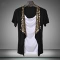 Youth Metrosexual Fake Two Piece Vest T Shirt Mens T Shirts Fashion 2016 Summer Offbeat T