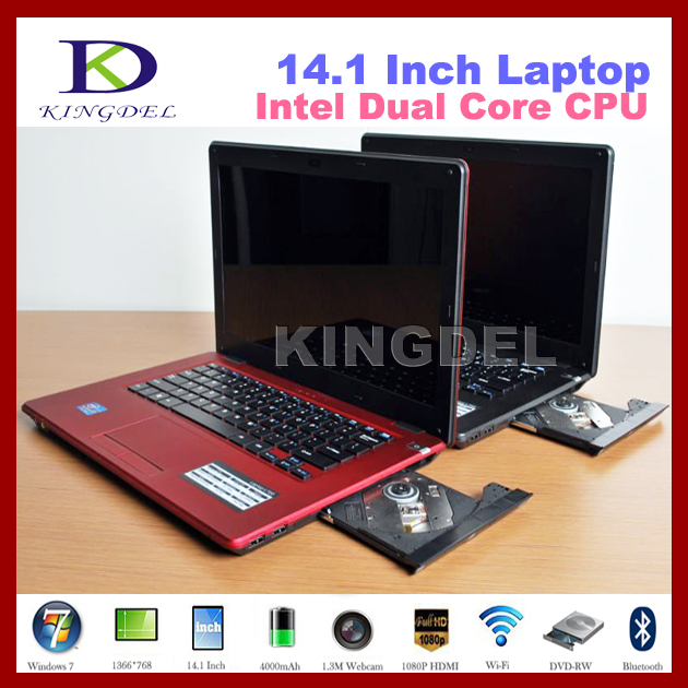 8GB RAM 500GB HDD 14 laptops computer with DVD RW Intel Atom N2600 Dual Core CPU