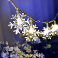 1 2 5M 20LED Snowflake Shape String Light Colorful Waterproof Battery powered LED Lights For Christmas