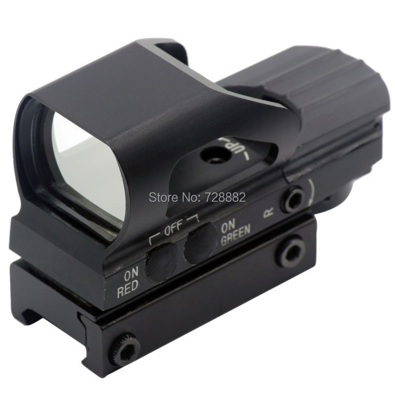 Tactical Holographic Red Green Dot Reflex 4 Reticle Laser Sight Scope 20mm Weaver Rail Mount Free Shipping