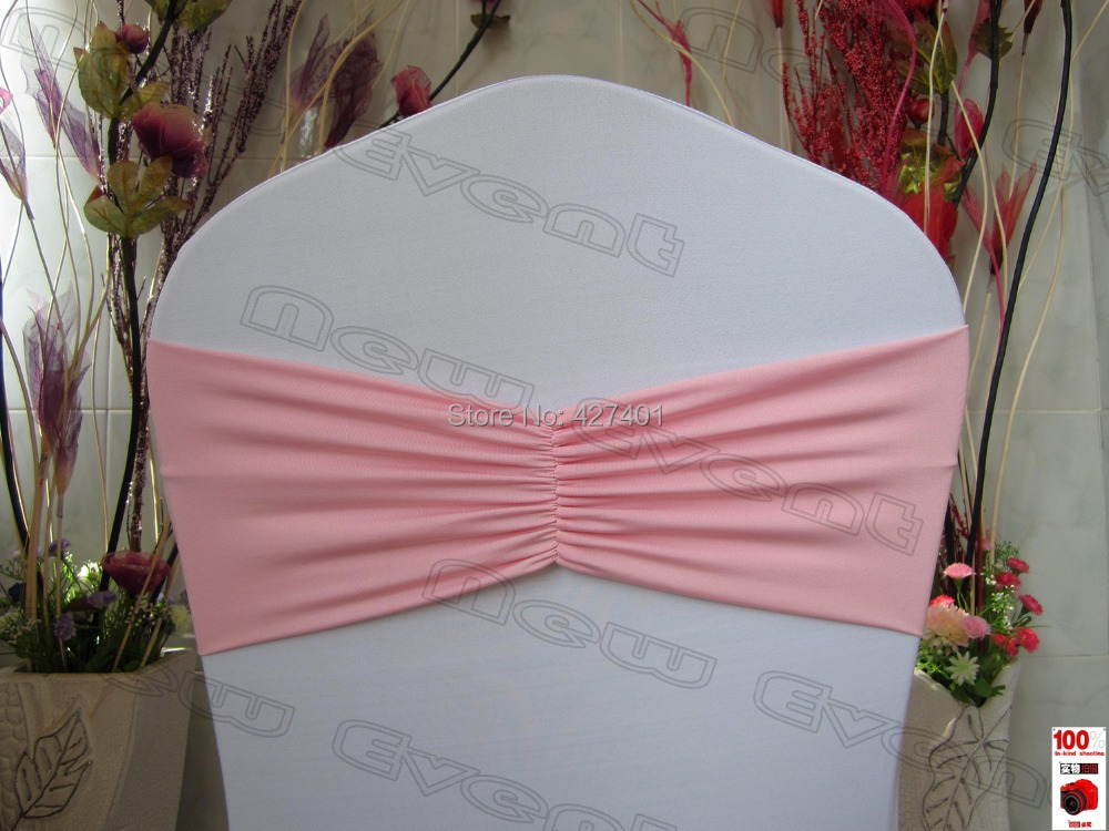 Light Pink Ruffled Spandex Bands/Lycra Band/Expand Bands/spandex chair sash/Chair cover sash For Wedding & Banquet
