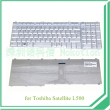 PK130732B08 Laptop Replacement Keyboard for toshiba satellite L500 series silver UK