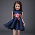 Fashion 2016 Tutu Embroidery Children Toddler Flower Girls Dresses Summer Casual Vestidos De Festa Kids Clothes