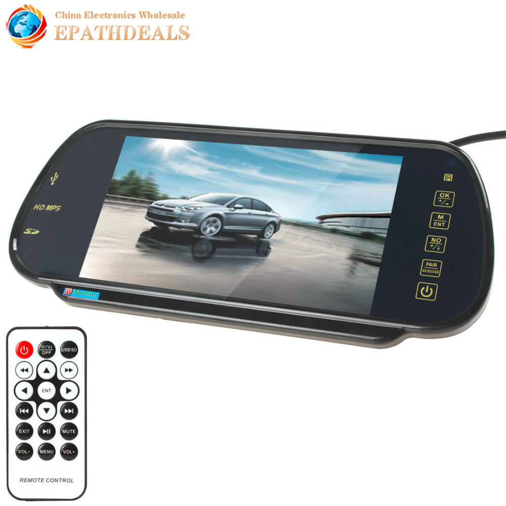 7 inch Color TFT LCD Bluetooth MP5 Car Rearview Mirror Monitor Auto Vehicle Parking Rearview Monitor SD USB for Reverse Camera