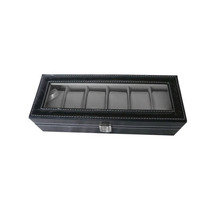 Classic 6 Grid Luxury Refinement Slots Wrist Watches Gift Case Jewelry Display Boxes Storage Holder Fast