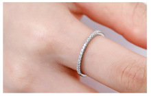 60 off the Ring for Women Silver 925 Simulated Diamond Jewelry White Stone Fashion Wedding Band