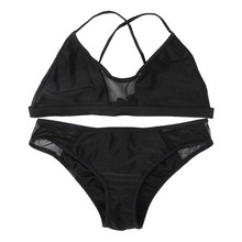 Sexy Mesh Bikini font b Bra b font font b Set b font Swimwear Women Padded