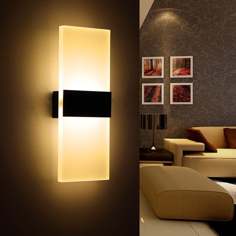 Modern Led Wall Lamp Acryl Bed Room Wall light Living Sitting Room Foyer Bathroom Modern LED Wall Sconce Round Square