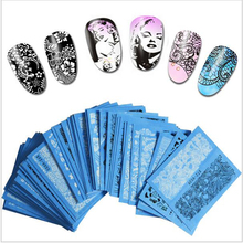 48 Sheets Transfer Black White Lace Design Nail Art Stickers French Manicure Nail Decals Tips Beauty Nail Art Accessories