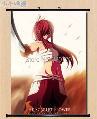 FAiry tail Erza Scarlet Wall Scroll Poster Free Shipping