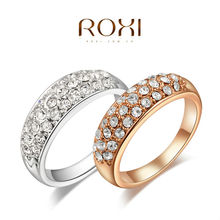 ROXI fashion new arrival, genuine Austrian crystal,Delicate Ms dinner Gold plated ring, Chrismas /Birthday gift,2010018300